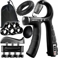 Zestaw 6x ściskacz do ćwiczeń rąk dłoni Z LICZNIKIEM regulacją oporu