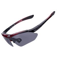 okulary rowerowe fotochromowe z filtrem uv 400 czerwone