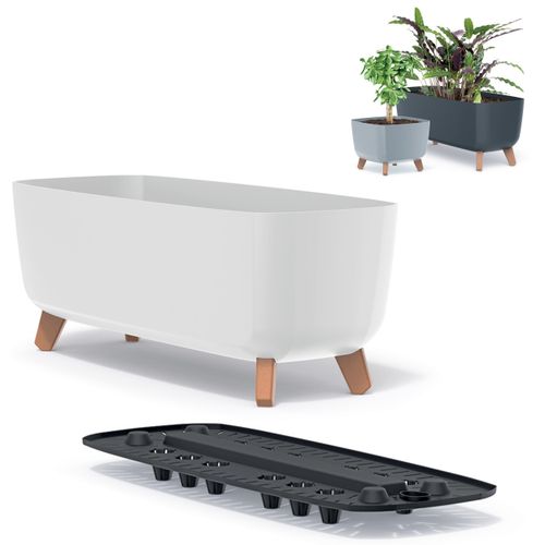 Doniczka na nóżkach GRACIA CASE DGCL600 | Biały na Arena.pl