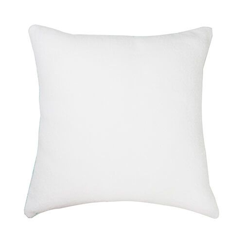 Poszewka pluszowa 40 x 40 cm do sublimacji - biało-zielona na Arena.pl