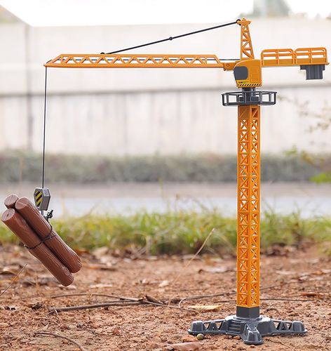 dźwig żuraw  budowlany obrotowy ruchomy budowa 50 elementów + pojazd na Arena.pl