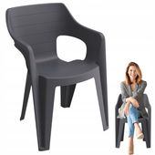 Allibert Krzesło ogrodowe Bilbao lowback chair graphite