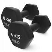 HANTLE CIĘŻARKI DO ĆWICZEŃ HANTELKI ŻELIWNE ANTYPOŚLIZGOWE ZESTAW 2x8 KG