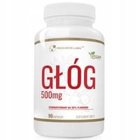 Głóg Ekstrakt z Głogu 500mg REGENERACJA Wsparcie SERCA KRĄŻENIA 90 kaps