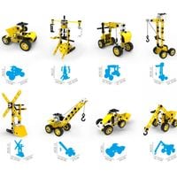 DLA DZIECI KLOCKI 8W1 ZESTAW POJAZDÓW