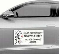 MAGNES na samochód reklamowy MATA MAGNETYCZNA 30x60 SALON KOSMETYCZNY