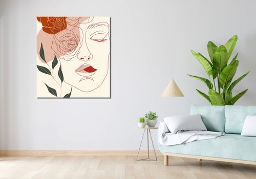 Obraz 90x100cm Beż i Twarz na Arena.pl