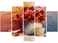 105CM 150CM OBRAZ 5 ELEM MAKOWA KOMPOZYCJA DRUK