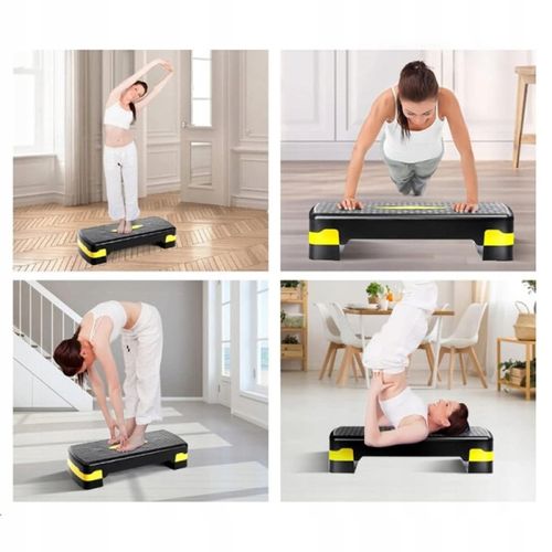 STEP SCHODEK DO ĆWICZEŃ DO AEROBIKU FITNESS 3 STOPNIOWY REGULOWANY SOLIDNY na Arena.pl