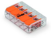 SZYBKOZŁĄCZKA 5X0,2-4MM2 TRANSPARENTNA/POMARAŃCZOWA 221-415 - E00010-67662