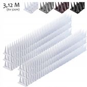 KOLCE NA PTAKI GOŁĘBIE PLASTIKOWE 6szt 3,12m