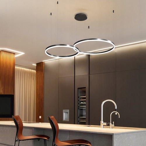 Lampa wisząca 40+60cm pilot okrąg ring żyrandol 52W LED Tuya WiFi SILVA EXT na Arena.pl