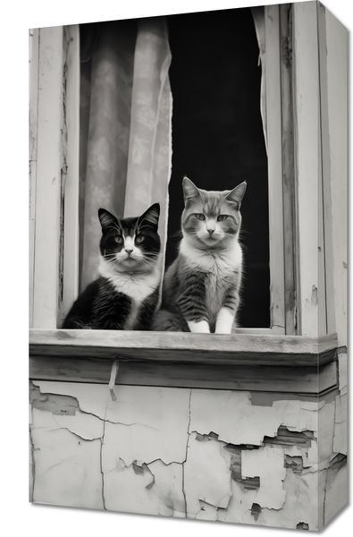 Obraz 30x50cm Para w Oknie zdjęcie 1