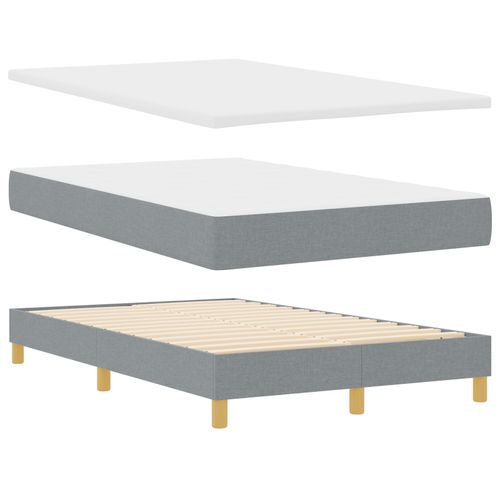 Łóżko Box Spring z materacem Jasnoszare 120x200 cm Tkanina na Arena.pl