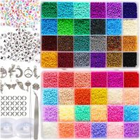 KORALIKI DO ROBIENIA BRANSOLETEK BIŻUTERII ZESTAW KORALIKÓW LITERKI 35000