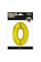 B&C Złoty Balon Foliowy Cyfra 0 - Elegancka dekoracja na wyjątkowe okazje