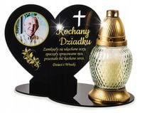 Podstawka na znicz dedykacja grób nagrobek ZDJĘCIE