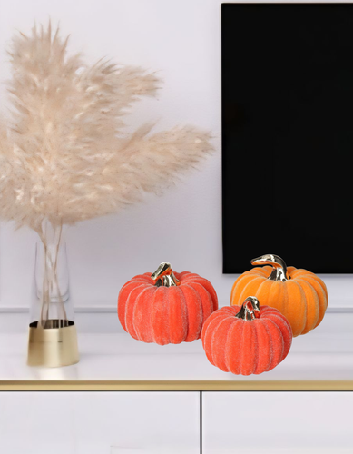 SZTUCZNA DYNIA DEKORACYJNA CERAMICZNA WELUROWA PREMIUM na Arena.pl