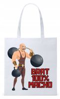 Dla Brata Na Prezent Torba Eco Biała Shopper Z Nadrukiem Ze Zdjęciem