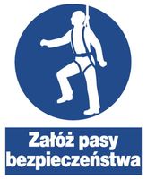 ZNO-15 - ZNAK BHP nakazu załóż pasy bezpieczeństwa