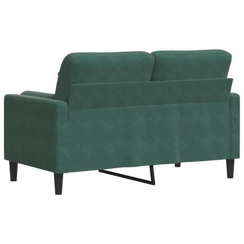 2-osobowa sofa z poduszkami, ciemnozielona, 120 cm, aksamit na Arena.pl