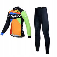 Męski Strój Rowerowy Komplet Kolarski Z Wkładką Żelową I OCIEPLENIEM ZIMA L