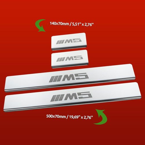 Listwa progowa BMW 5 SERIES F10/F11 M5 Stal nierdzewna 304 połysk 4szt na Arena.pl