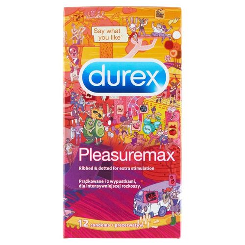 Prezerwatywy Durex PLEASUREMAX 12 z prążkami wypustkami na Arena.pl