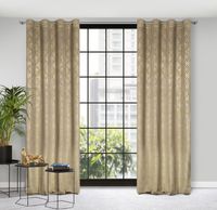 Zasłona gotowa na przelotkach ARETA 140x250 Eurofirany beżowo/srebrna