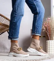 Brązowe sneakersy z łańcuchem Taryn 39