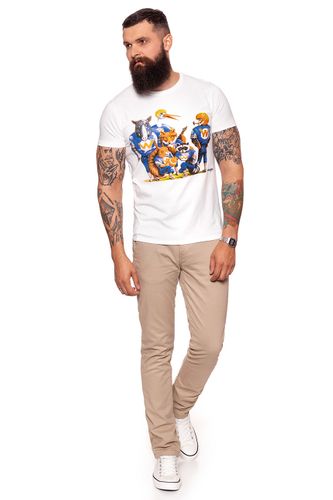 WRANGLER MASCOTTE TEE OFFWHITE W7B35FK02 S na Arena.pl