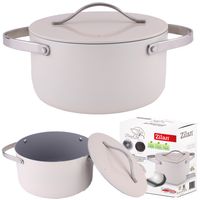 GARNEK INDUKCJA PIEKARNIK NON-STICK ZILAN Beige Chef 24CM, 5,2L