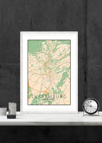 Luksemburg mapa kolorowa - plakat 20x30 cm na Arena.pl