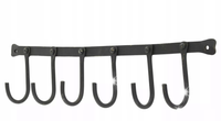 WIESZAK ŚCIENNY NA UBRANIA KURTKI RĘCZNIKI LOFT metalowy czarny 51cm