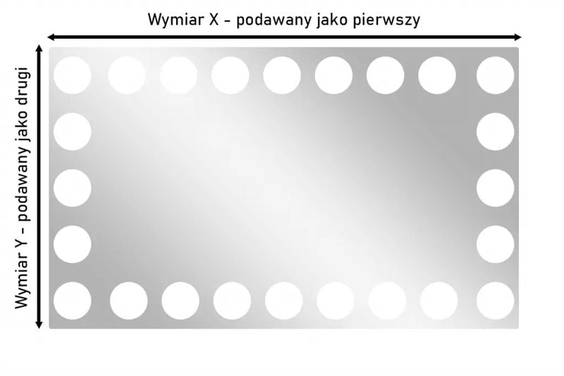 Lustro wizażowe, makijażowe, make up,do wizażu 120-80 wiszace zdjęcie 2