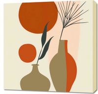 Obraz 70x70cm Wazy w Czerwieni