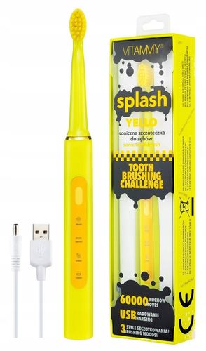 SZCZOTECZKA SONICZNA ELEKTRYCZNA DO ZĘBÓW DLA DZIECI 8+ VITAMMY SPLASH USB na Arena.pl