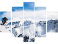 105CM 150CM OBRAZ 5 ELEM NARCIARSTWO EKSTREMALNE ZACH DISCHNER DRUK