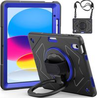 Etui do iPad Pro 11/Air 5/4 z Podstawką i Paskiem na Ramię Czarny