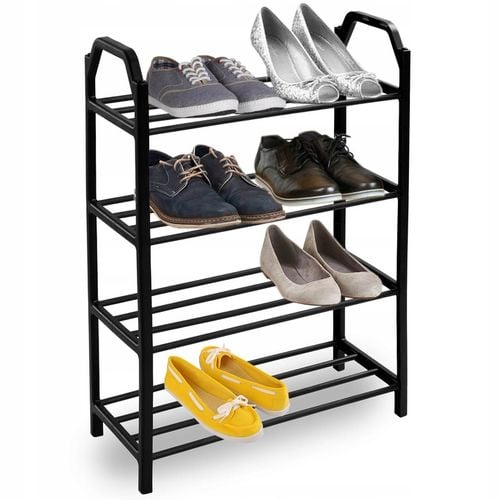 SZAFKA NA BUTY OBUWIE PÓŁKA REGAŁ STOJAK LOFTOWY DO PRZEDPOKOJU CZARNY na Arena.pl