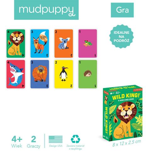 Mudpuppy Gra karciana Wild King! 4+ na Arena.pl
