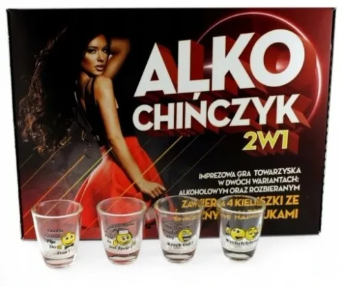 GRA ALKO-CHIŃCZYK IMPREZOWA + 4 KIELISZKI 2 W 1 na Arena.pl