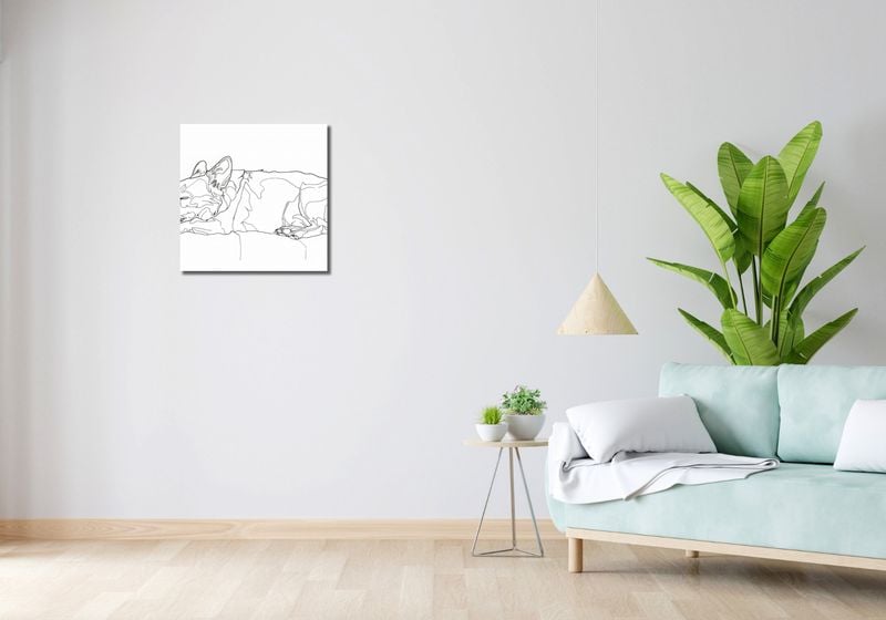 Obraz 50x50cm Śpiący Psiak zdjęcie 2