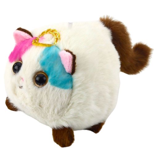 Pluszowy Kotek Maskotka Z Kręcącym Ogonkiem Brązowo-Biały na Arena.pl