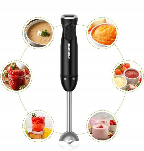 Blender Ręczny Mocny Mikser Turbo 1000W 12 Stopni Regulacji Stalowe Ostrza na Arena.pl