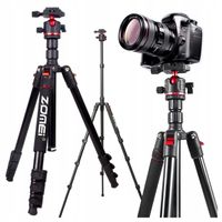 Statyw tripod monopod 173 cm czarny z głowicą kulową 360°