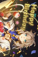 Pocztówka urodzinowa Genshin Impact