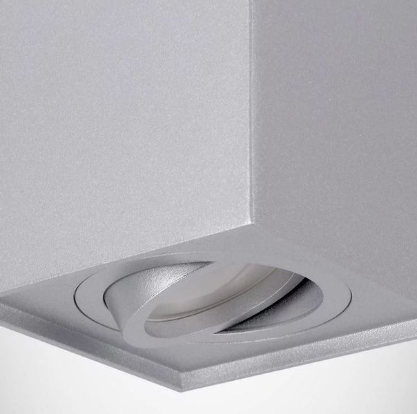Lampa sufitowa wewnętrzna kwadrat HARY D srebrna GU10 03715 plafon zdjęcie 2