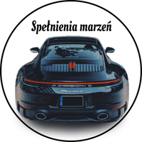 Opłatek na tort Urodziny Porsche Samochód Auto Logo Fura Bryka 18 30 40 50