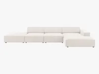 NAROŻNIK PRAWO, SOFA 341/166/70 BEŻ TKANINA STRUKTURALNA JODIE OD MICADONI